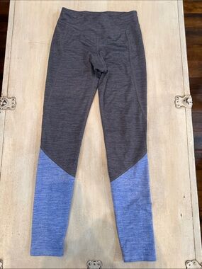 Champion Girls Gray and Light Blue Colorblock Leggings